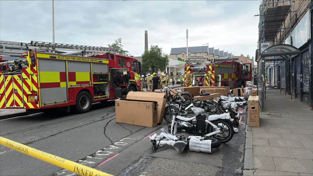 A commercial fire has affected a shop on Dalry Road, Edinburgh (PA)