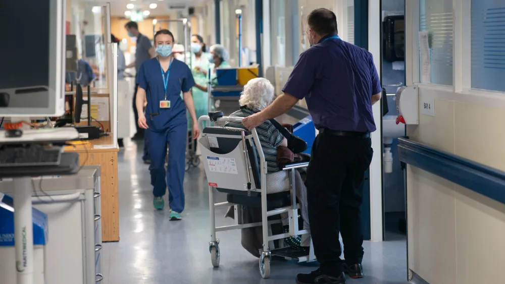 Staff on a hospital ward