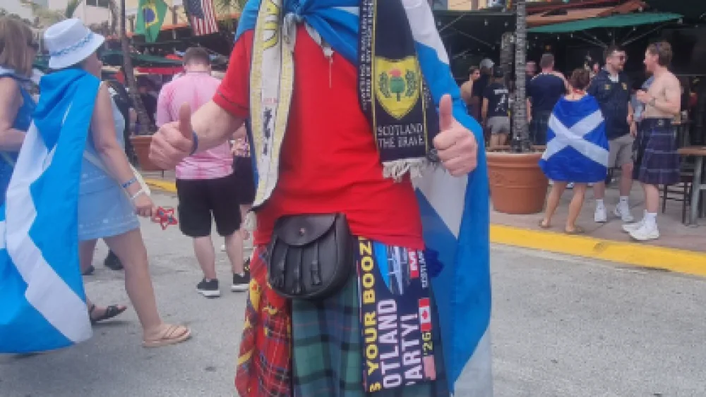 A happy Scotland fan