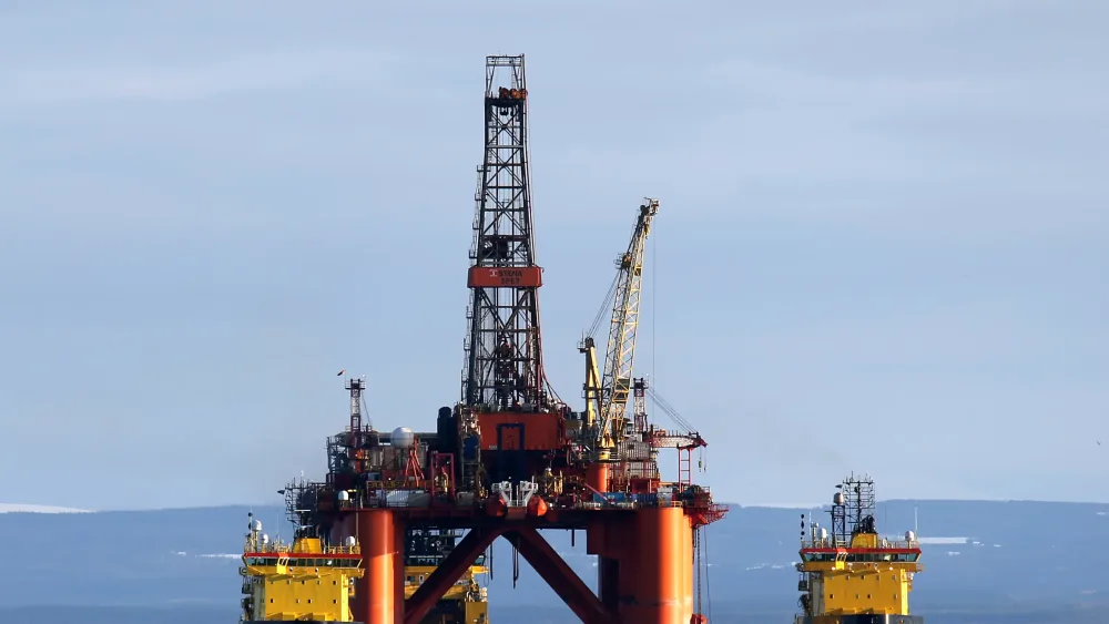 Oil rigs in the Cromarty Firth