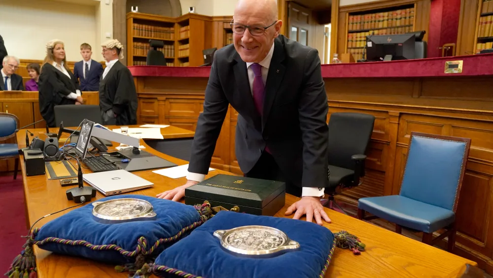 After becoming SNP leader for a second time, John Swinney was sworn in as Scotland’s seventh first minister in May 2024. (Andrew Milligan/PA)
