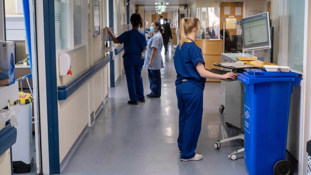 Staff on a hospital ward
