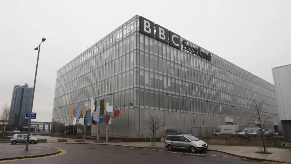 External view of the BBC's Pacific Quay headquarters