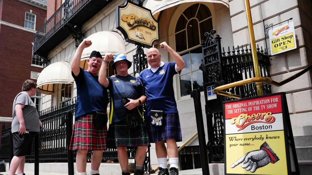 The Tartan Army enjoying Boston's hospitality