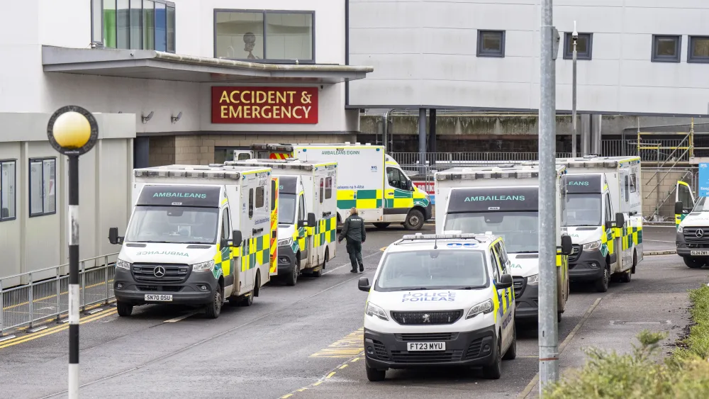 Ambulances outside an A&E