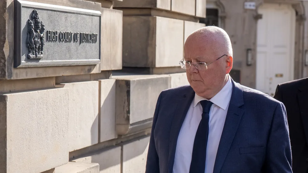 Peter Murrell outside court