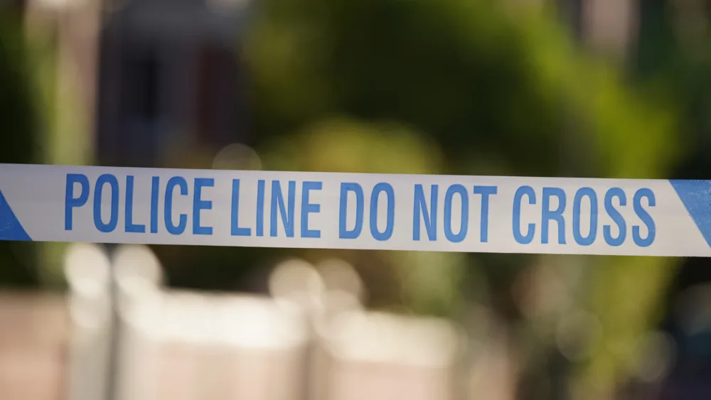 Police tape stock