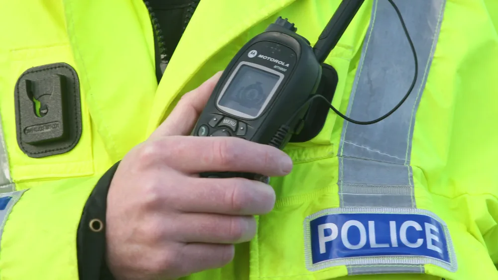 Police radio at Glenrothes Police Station, Fife