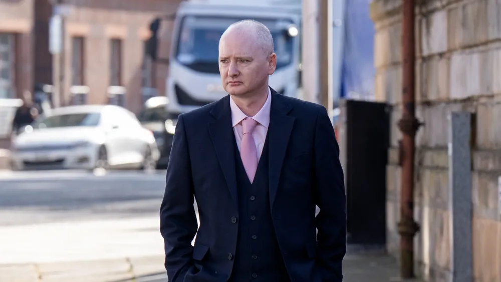 Graeme Dott arriving at court in August