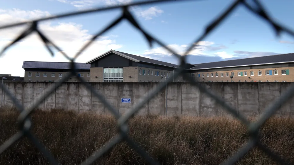HMP Low Moss, viewed through fencing