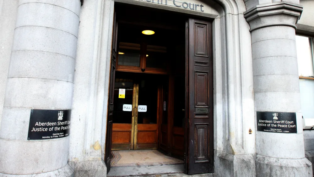 External view of the entrance to Aberdeen Sheriff Court