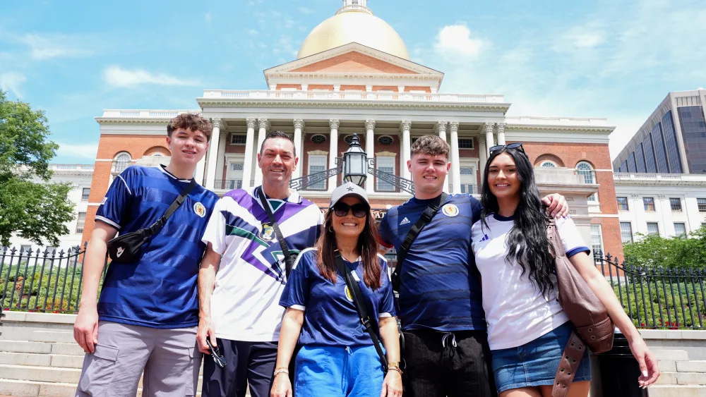 A group of Scotland fans