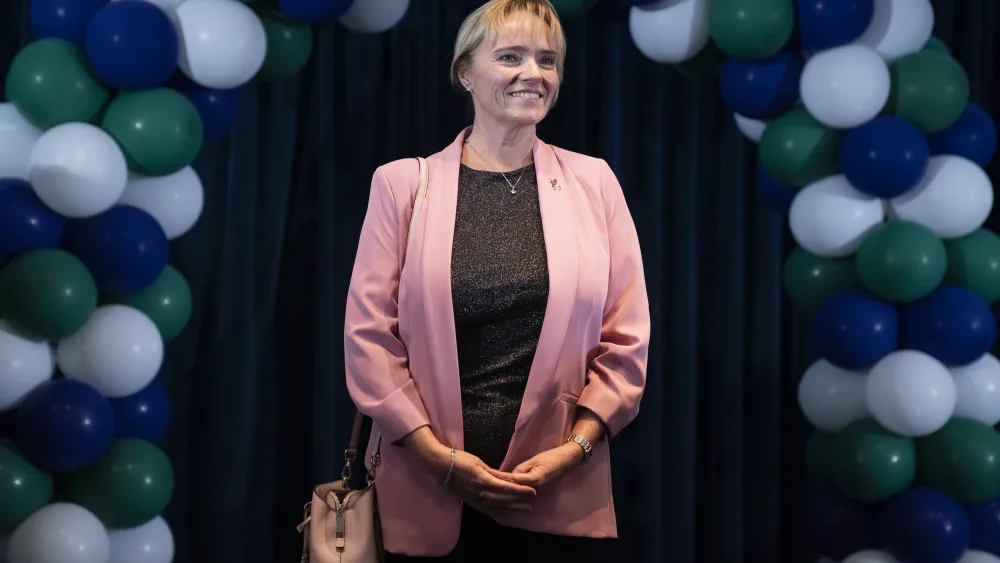 Nurse Sandie Peggie after a press conference at the Apex City Quay Hotel & Spa in Dundee