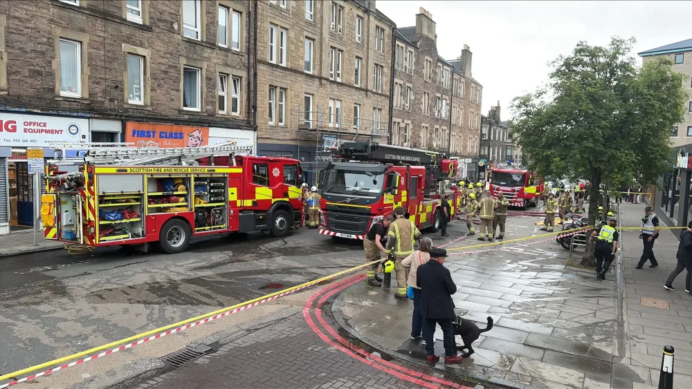 Fire at Dalry Road in Edinburgh