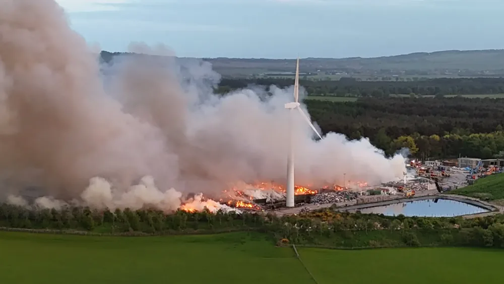 Fire at landfill site in Ladybank