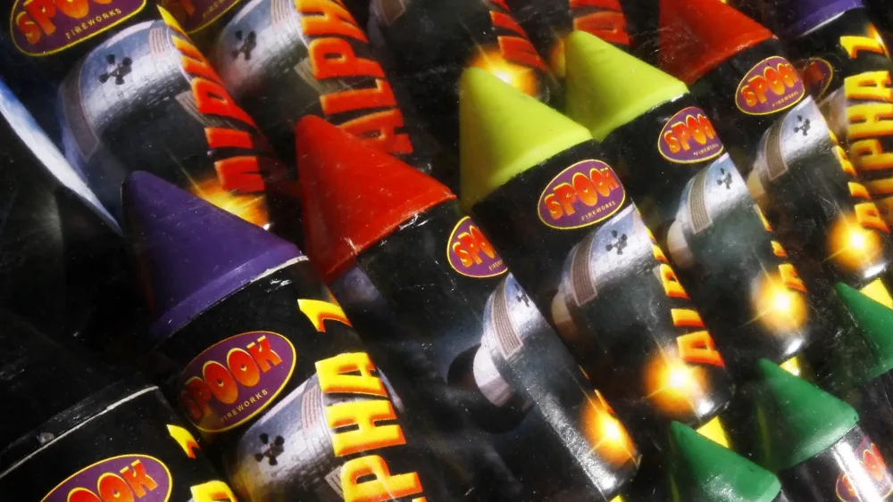 Fireworks on a shelf