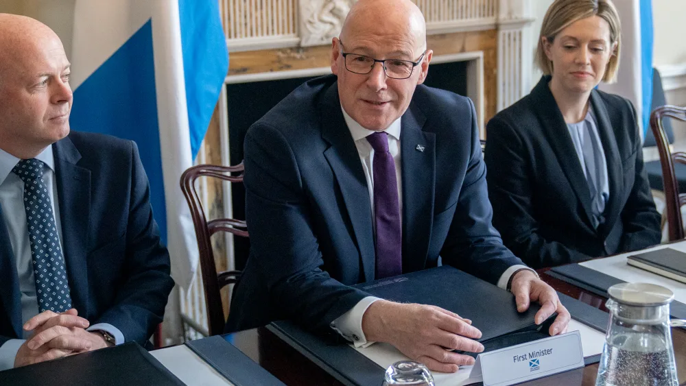 First Minister John Swinney spoke at the CBI Scotland event almost immediately after chairing the first meeting of his new look Scottish cabinet. (Jane Barlow/PA)