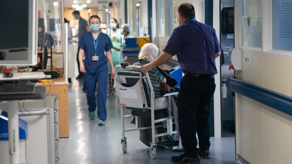 Staff on a hospital ward