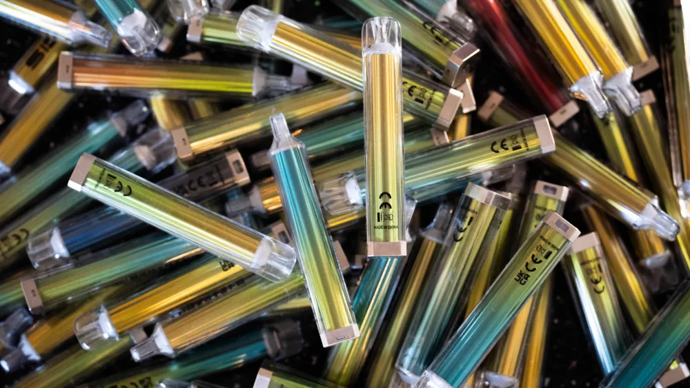 A pile of vapes