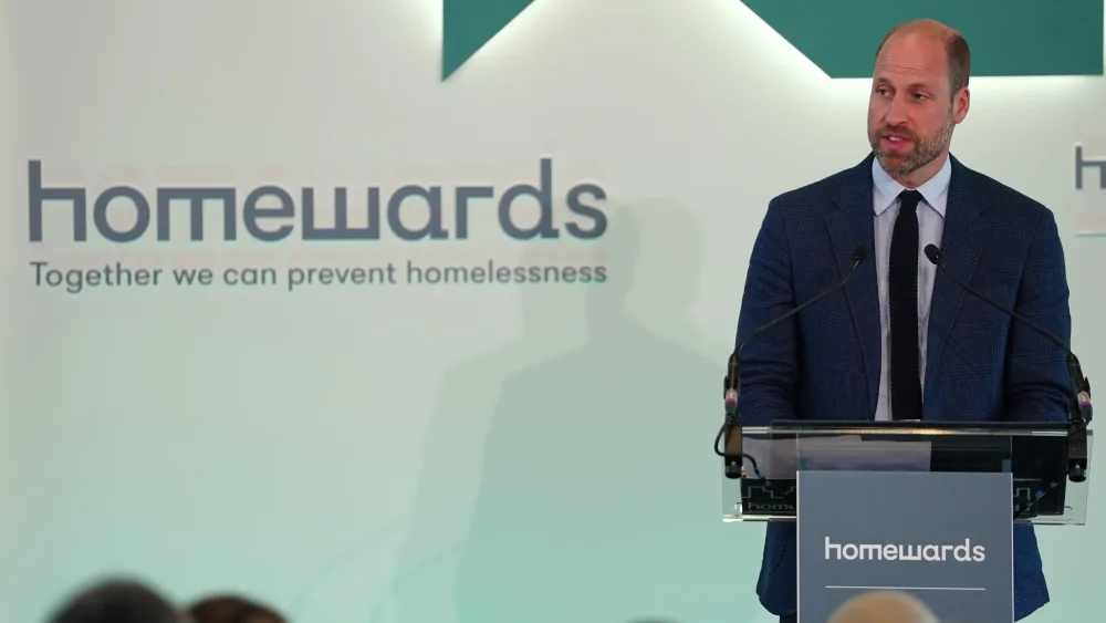 The Prince of Wales speaking as he attends a special event at the Tate Modern in London to mark the third anniversary of the homelessness initiative Homewards