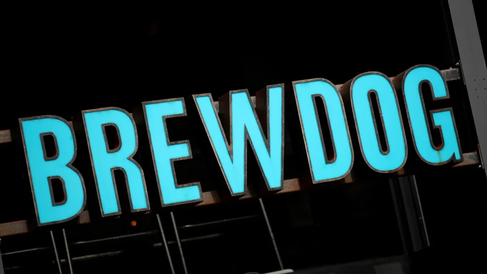 A BrewDog sign outside a bar in Sheffield