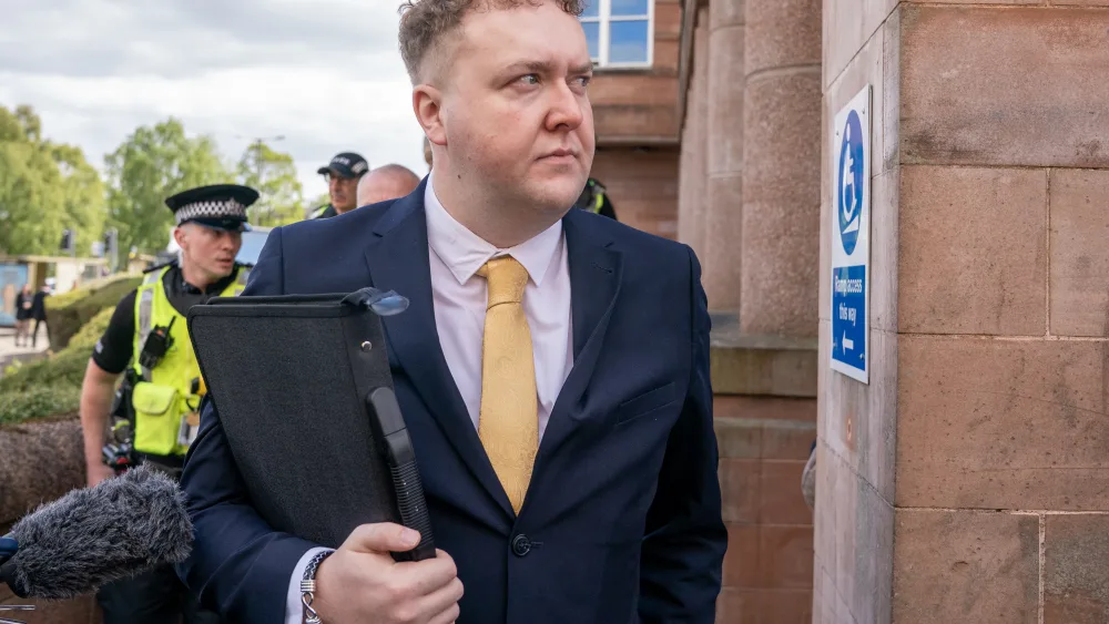 Jordan Linden leaves Falkirk Sheriff Court