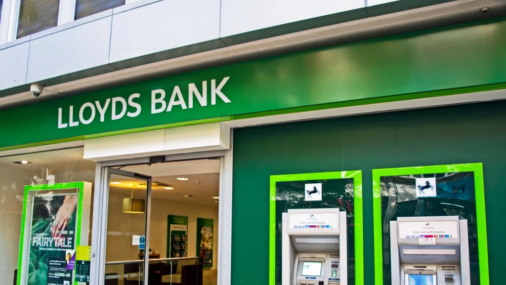 A Lloyds Bank branch on a street
