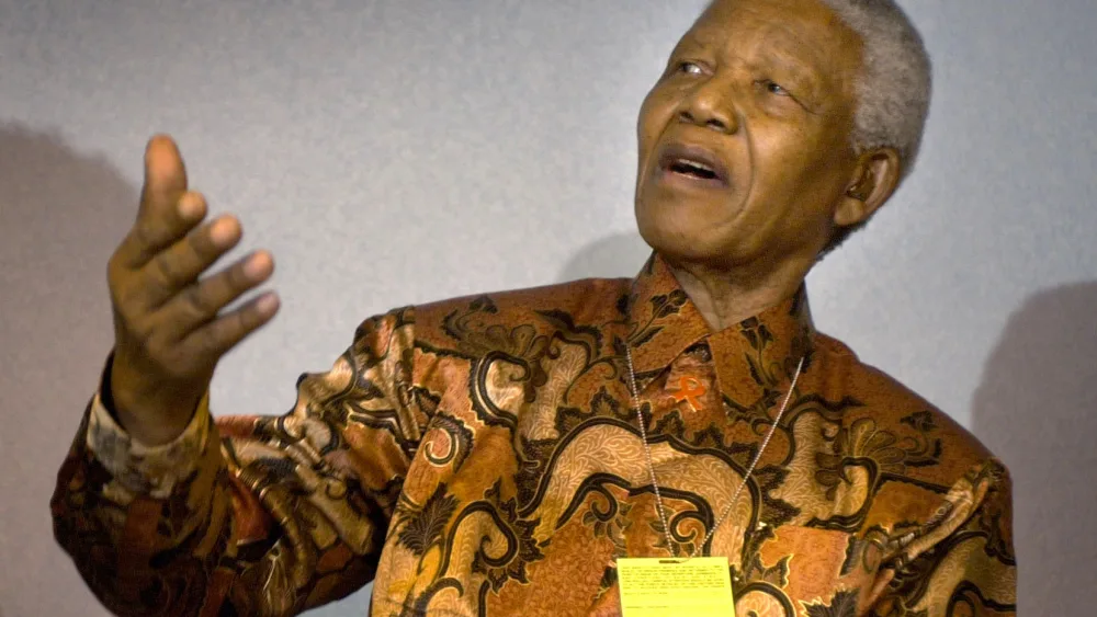 Nelson Mandela during his visit to Glasgow