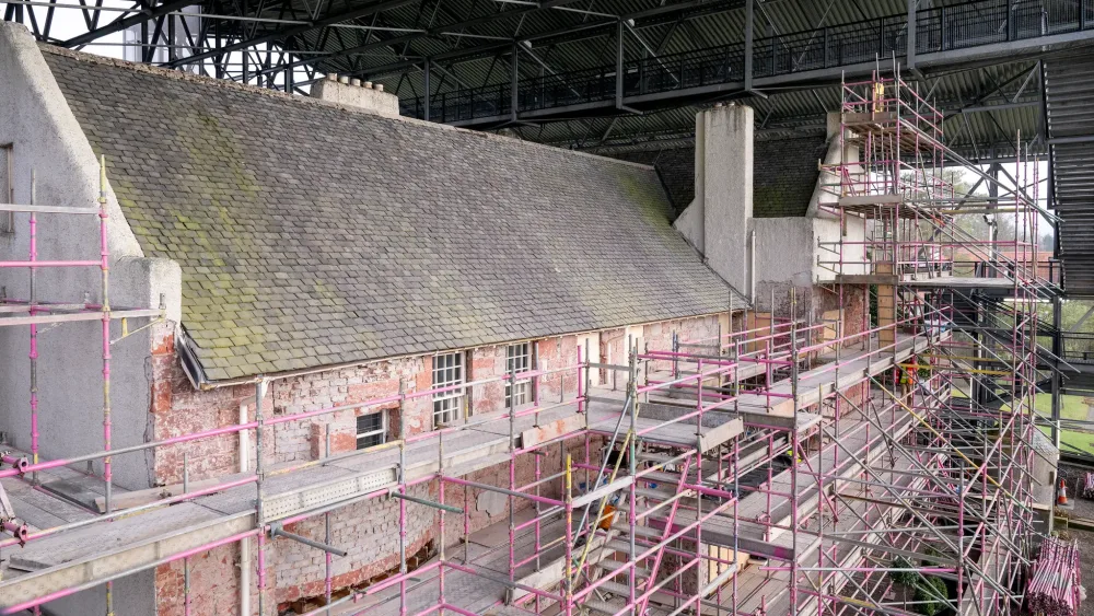 Roughcast removed from Hill House