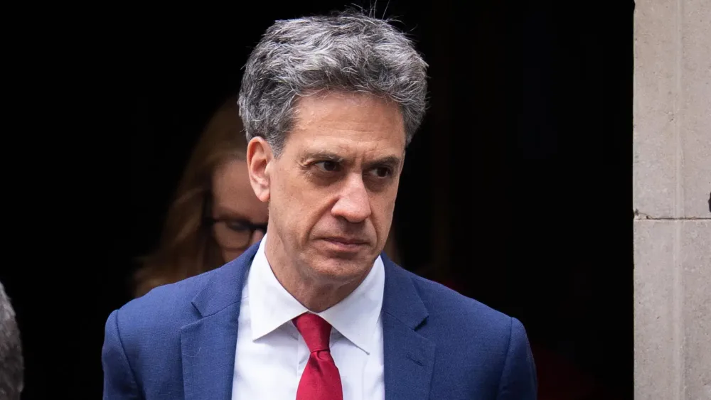 Ed Miliband leaves Downing St after a cabinet meeting