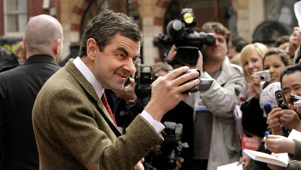Rowan Atkinson performing as Mr Bean