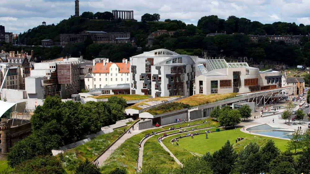 A general view of the Scottish Parliament in Holyrood