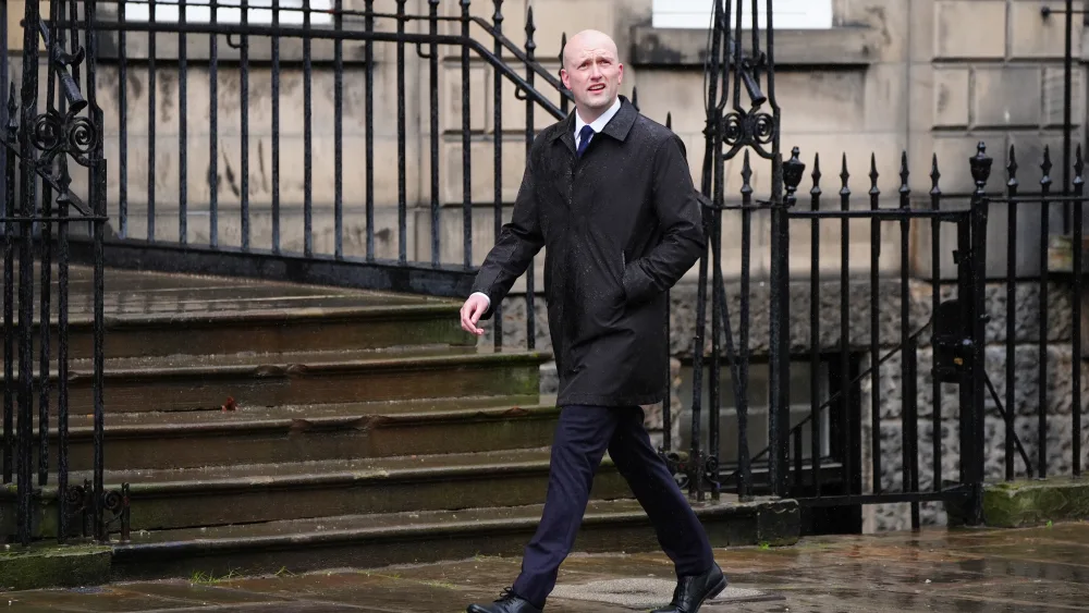 Stephen Flynn walking on Charlotte Square