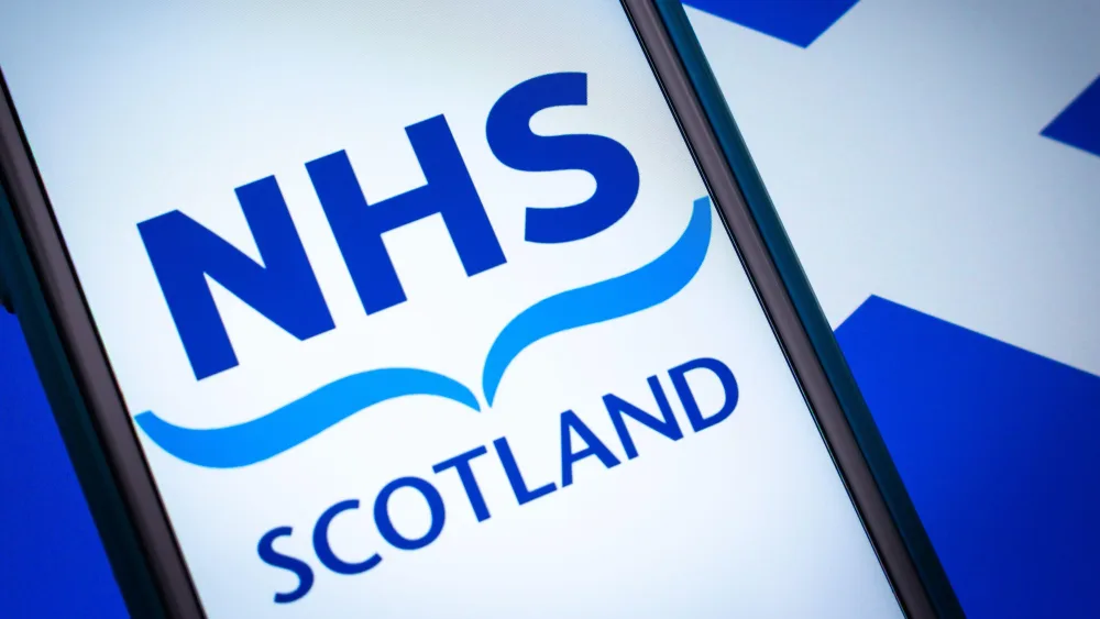 NHS Scotland displayed on a phone