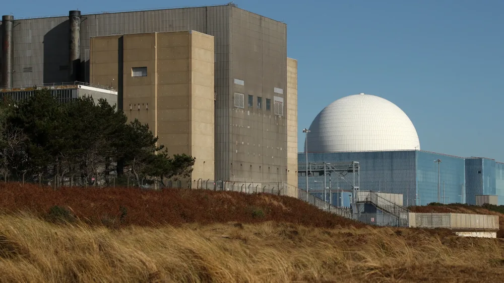 An exterior view of a nuclear power station