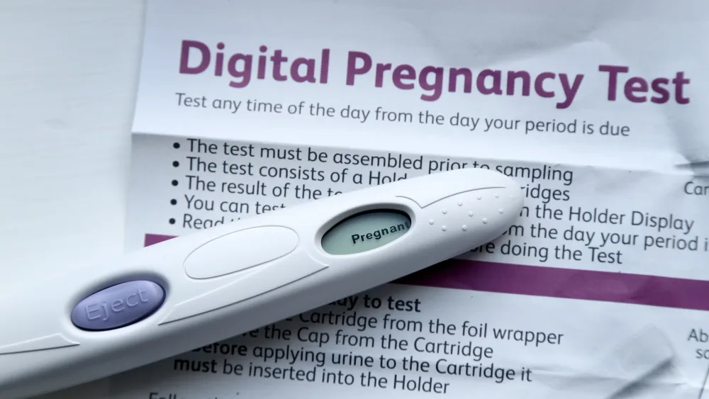 A pregnancy test