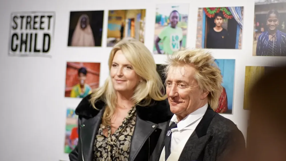 Penny Lancaster with Sir Rod Stewart
