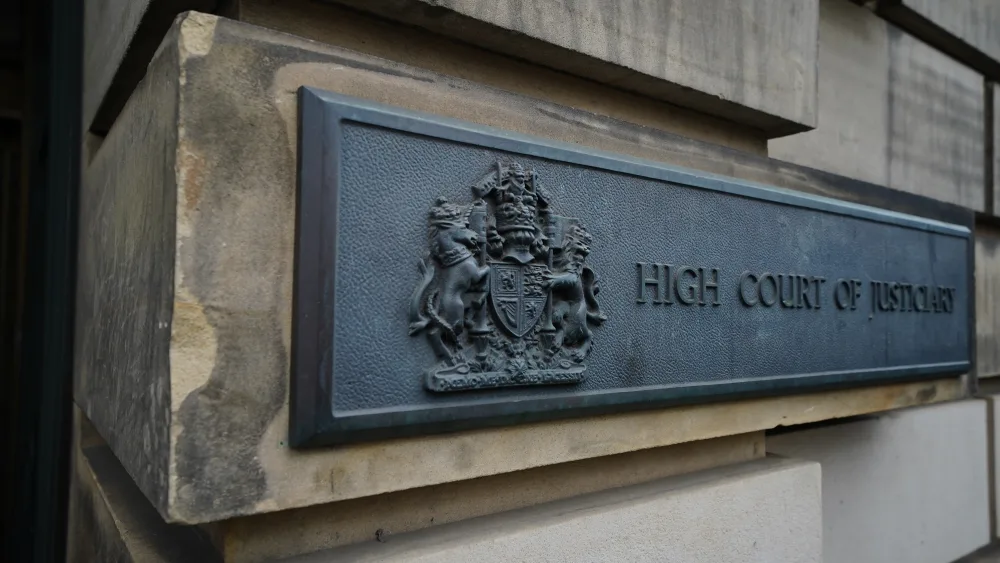 A sign outside a court in Edinburgh