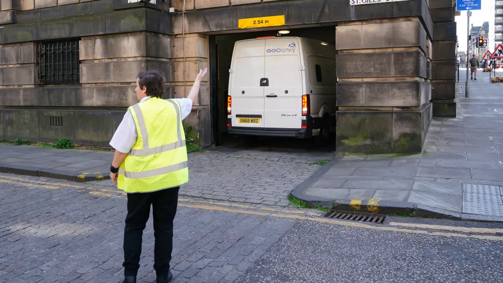 A prison van drives former SNP chief executive Peter Murrell away from the High Court in Edinburgh, after he was remanded in custody