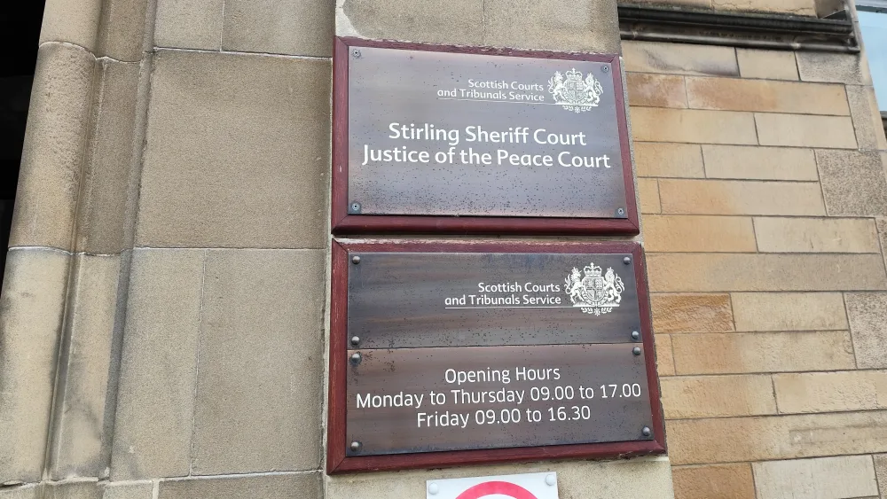 Stirling Sheriff Court sign