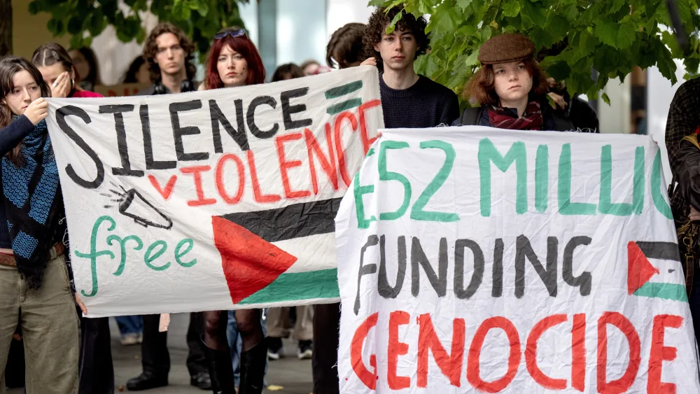 Pro-Palestine rally at the University of Edinburgh