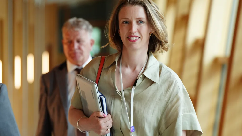 Public finance minister Hannah Mary Goodlad has promised new guidance on planning for data centres will be delivered before Christmas. (Jane Barlow/PA)