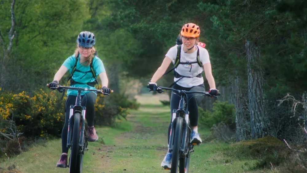 Pupils took on a number of different feats during the challenge, including cycling. (Gordonstoun/PA)