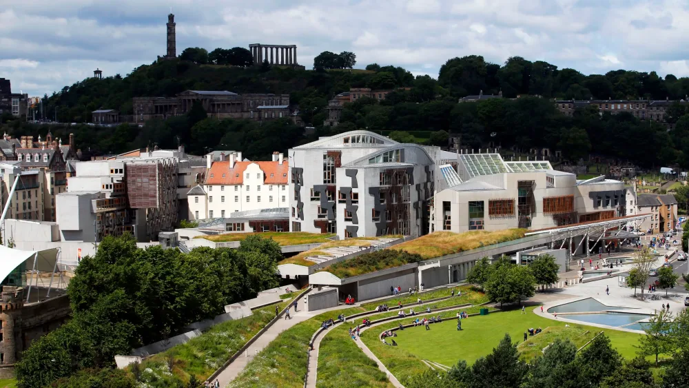 Exterior view of the Scottish Parliament building