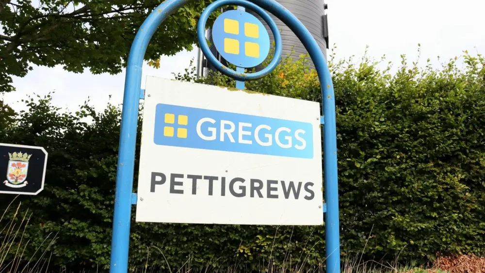 View of a sign outside the Greggs Pettigrews site