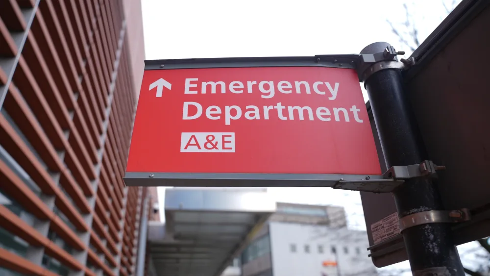 A&E sign outside a hospital