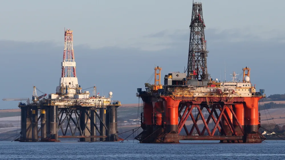 Oil rigs in Cromarty Firth