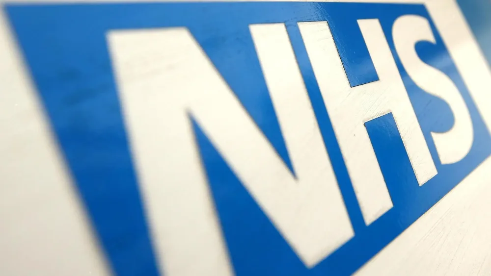 A view of a sign reading NHS