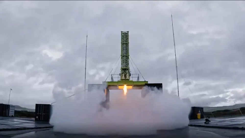 A 'hot fire' test of one of their rocket engines