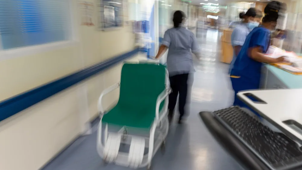 Hospital staff on a hospital ward
